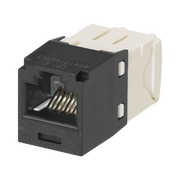 CONECTOR JACK RJ45 ESTILO TG, MINI-COM, CATEGORÍA 6, DE 8 POSICIONES Y 8 CABLES, COLOR NEGRO-Jacks / Plugs-PANDUIT-Bsai Seguridad & Controles