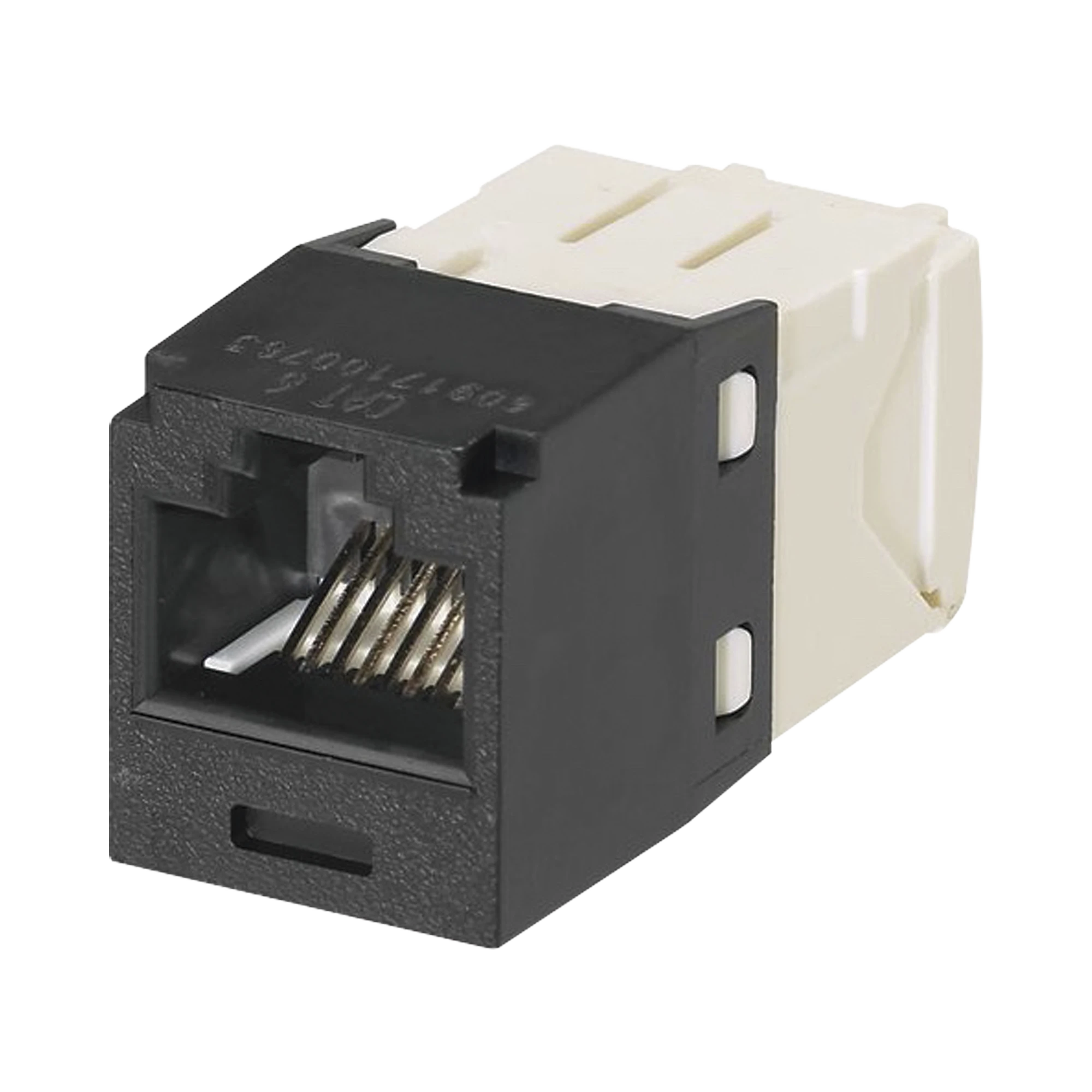CONECTOR JACK RJ45 ESTILO TG, MINI-COM, CATEGORÍA 6, DE 8 POSICIONES Y 8 CABLES, COLOR NEGRO-Jacks / Plugs-PANDUIT-Bsai Seguridad & Controles
