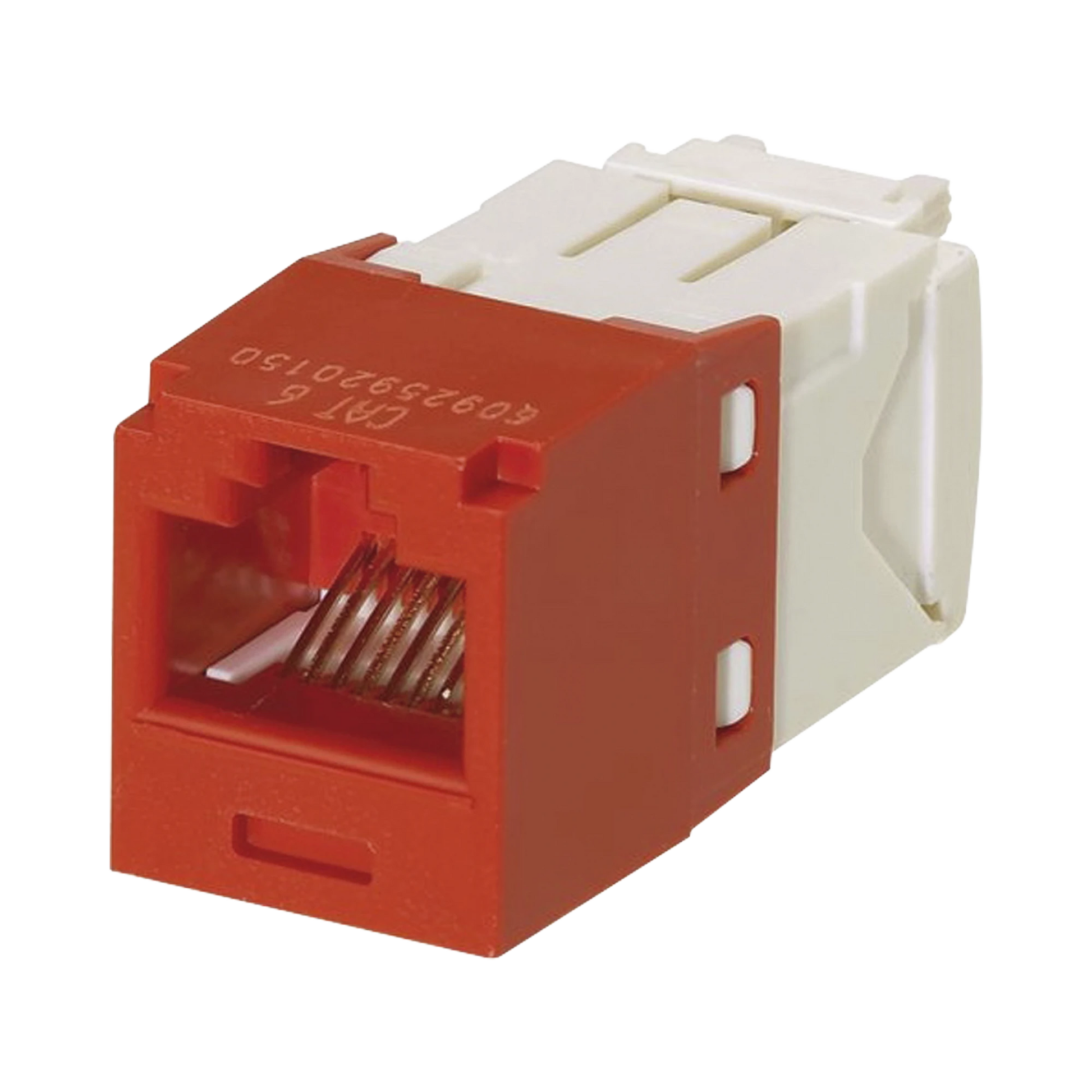 CONECTOR JACK RJ45 ESTILO TG, MINI-COM, CATEGORÍA 6, DE 8 POSICIONES Y 8 CABLES, COLOR ROJO-Jacks / Plugs-PANDUIT-Bsai Seguridad & Controles
