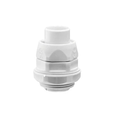 CONECTOR (RACOR) DE TUBERÍA FLEXIBLE A CAJA, PVC AUTO-EXTINGUIBLE DE 25 MM (1"), IP55-Tuberia PVC / Registros PVC-GEWISS-Bsai Seguridad & Controles