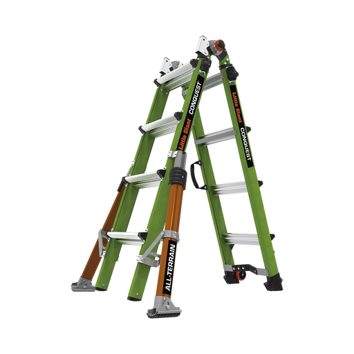 ESCALERA MULTI-POSICIONES DE 6.7 M (22') PARA SUELOS INCLINADOS O CON DESNIVELES.-Herramientas-Little Giant Ladder Systems-CONQUEST2.0-Bsai Seguridad & Controles