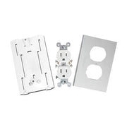 CONTACTO ELÉCTRICO DOBLE, SOPORTE Y TAPA DE PVC AUTO EXTINGUIBLE Y ALUMINIO, UNIVERSAL (8191-10200)-Canaletas-THORSMAN-Bsai Seguridad & Controles