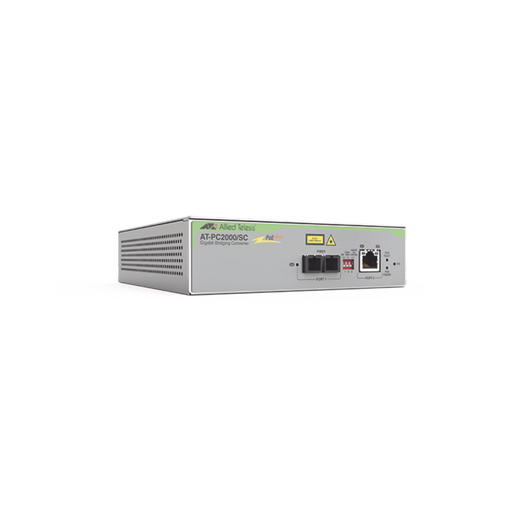 CONVERTIDOR DE MEDIOS GIGABIT ETHERNET POE+ A FIBRA ÓPTICA, CONECTOR SC, MULTIMODO (MMF), DISTANCIA HASTA 550 M-Convertidores de Medios-ALLIED TELESIS-Bsai Seguridad & Controles