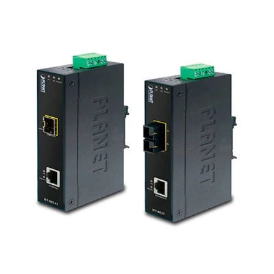 CONVERTIDOR DE MEDIOS INDUSTRIAL 10/100BASE-TX A 100BASE-FX INTERFAZ SC-Industrial-PLANET-Bsai Seguridad & Controles