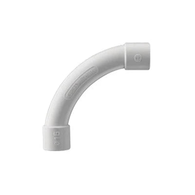 CURVA DE RADIO ESTRECHO PARA TUBERÍA RÍGIDA, RECOMENDADO PARA CABLES DE DATOS, PVC AUTO-EXTINGUIBLE, DE 32 MM (1 1/4")-Tuberia PVC / Registros PVC-GEWISS-Bsai Seguridad & Controles