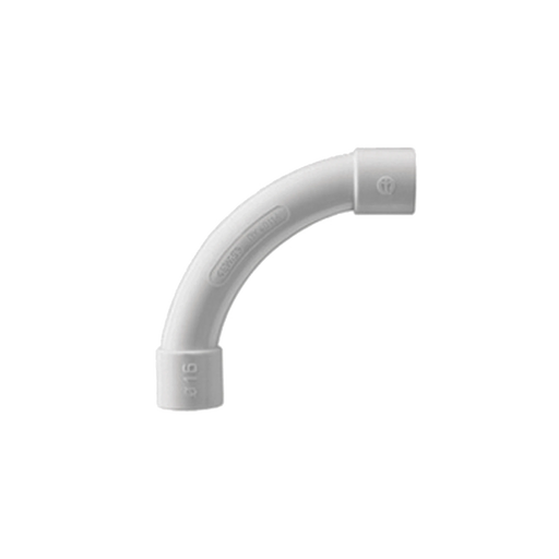 CURVA DE RADIO ESTRECHO PARA TUBERÍA RÍGIDA, RECOMENDADO PARA CABLES DE DATOS, PVC AUTO-EXTINGUIBLE, DE 40 MM (1 1/2")-Tuberia PVC / Registros PVC-GEWISS-Bsai Seguridad & Controles