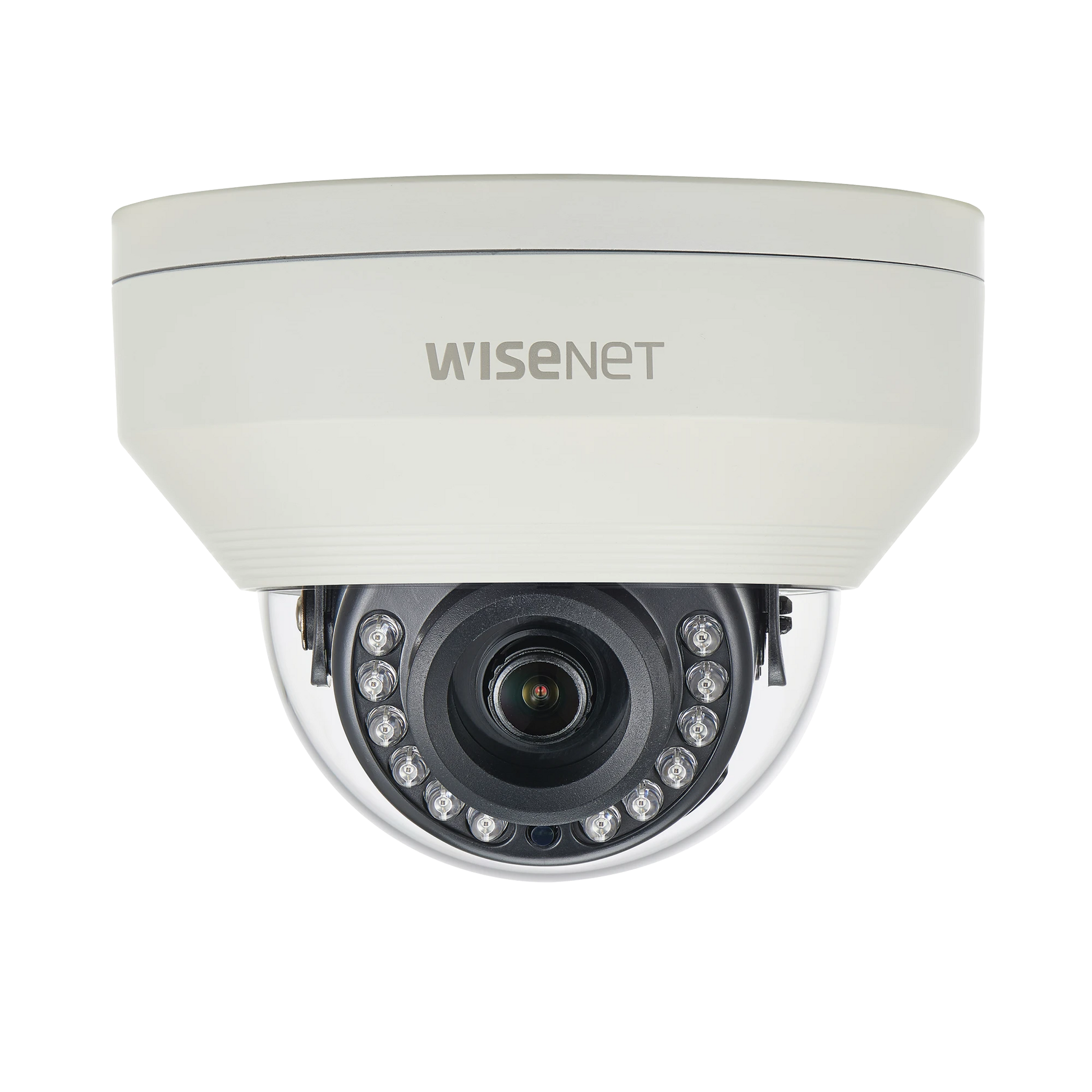 CÁMARA DOMO ANTIVANDALICO 4 MEGAPI­XEL / LENTE 2.8 MM / IR 20 M / DWDR / HLC / BLC-Cámaras-HANWHA TECHWIN WISENET-Bsai Seguridad & Controles