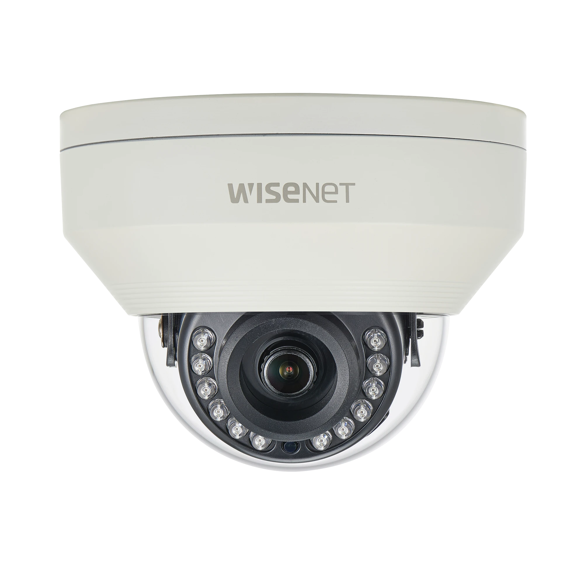 CÁMARA DOMO ANTIVANDALICO 4 MEGAPI­XEL / LENTE 2.8 MM / IR 20 M / DWDR / HLC / BLC-Cámaras-HANWHA TECHWIN WISENET-Bsai Seguridad & Controles