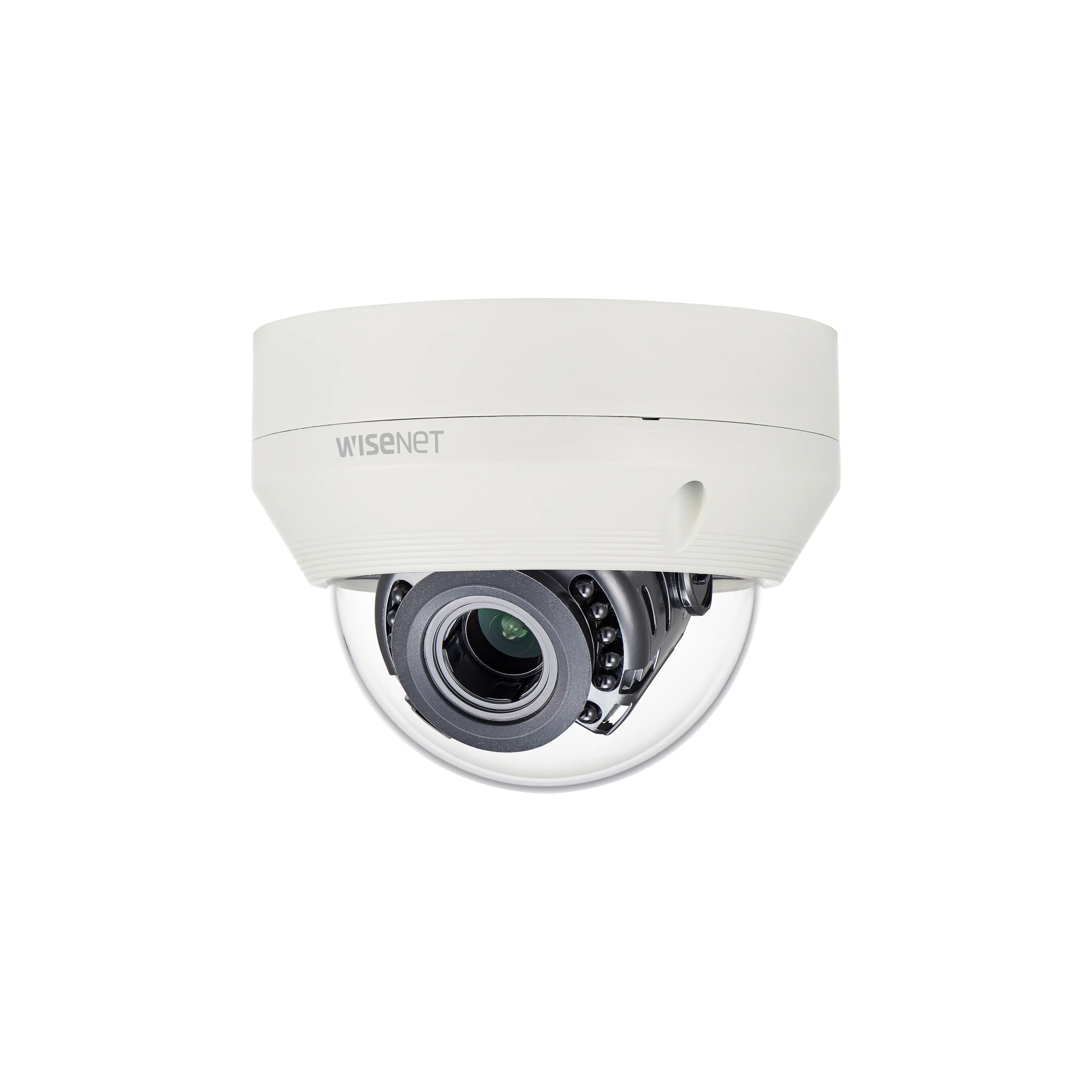 CÁMARA DOMO ANTIVANDALICO 4 MEGAPI­XEL / LENTE VARIFOCAL 3.2 - 10 MM / IR 30 M / DWDR / HLC / BLC-Cámaras-HANWHA TECHWIN WISENET-Bsai Seguridad & Controles