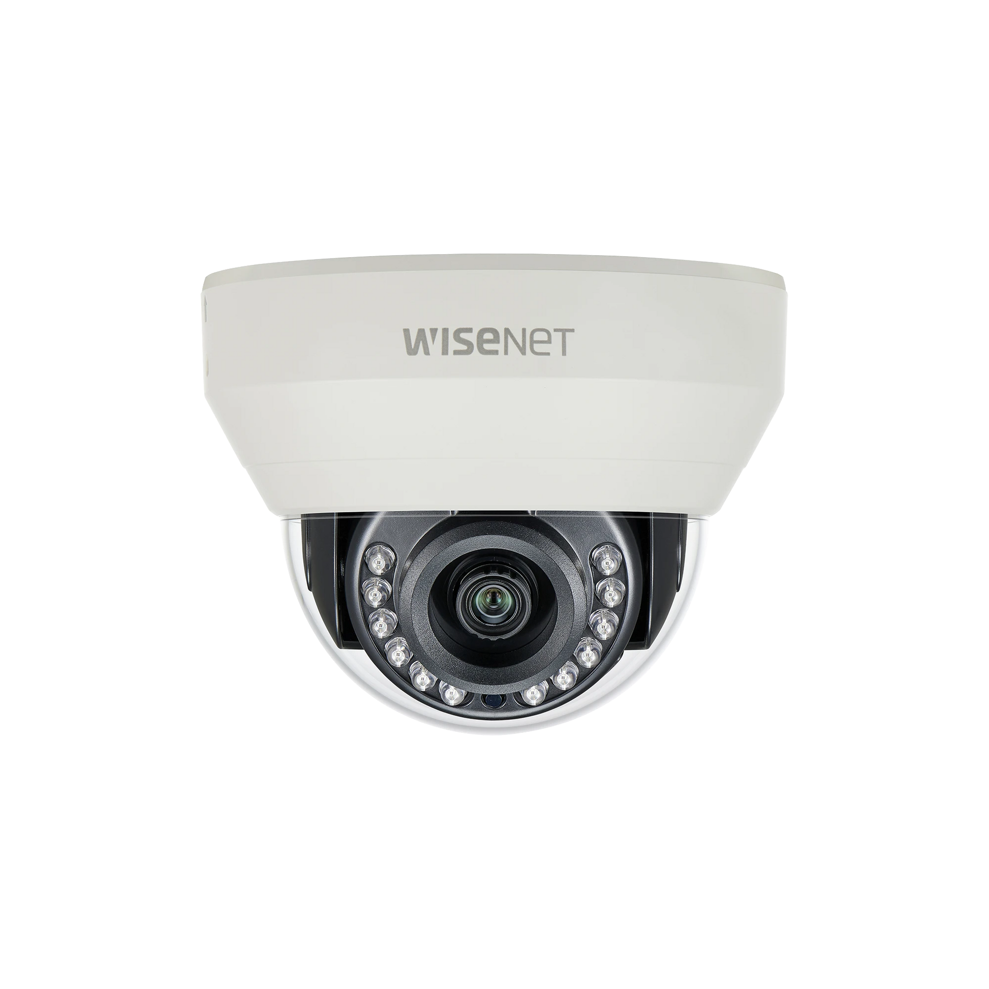 CÁMARA DOMO INTERIOR 4 MEGAPI­XEL / LENTE 2.8 MM / IR 20 M / DWDR / HLC / BLC-Cámaras-HANWHA TECHWIN WISENET-Bsai Seguridad & Controles