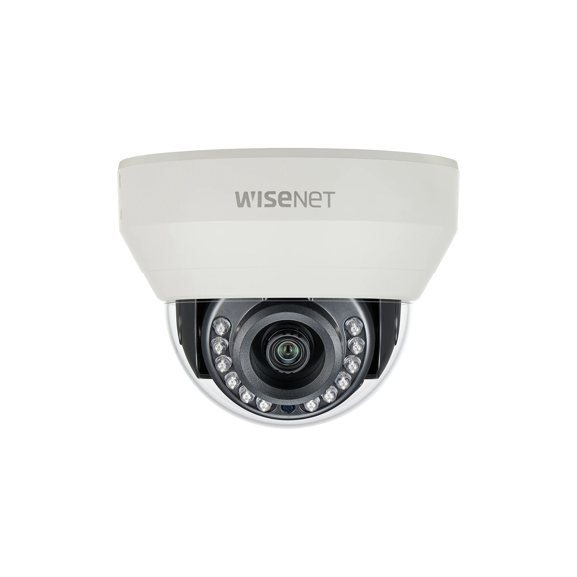 CÁMARA DOMO INTERIOR 4 MEGAPI­XEL / LENTE 2.8 MM / IR 20 M / DWDR / HLC / BLC-Cámaras-HANWHA TECHWIN WISENET-Bsai Seguridad & Controles