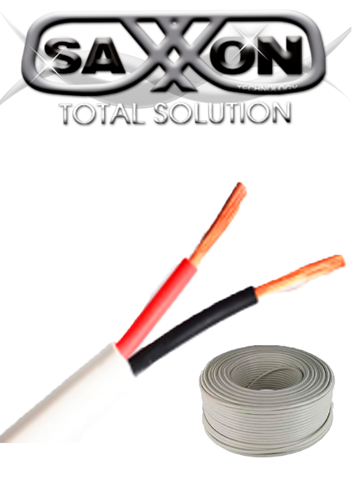 SAXXON OWAC2100J - CABLE DE ALARMA / 2 CONDUCTORES / CCA/ CALIBRE 22 AWG / 100 METROS / RECOMENDABLE PARA CONTROL DE ACCESO / VIDEOPORTERO / AUDIO / REFORZADO-Alarmas-SAXXON-TVD416021-Bsai Seguridad & Controles