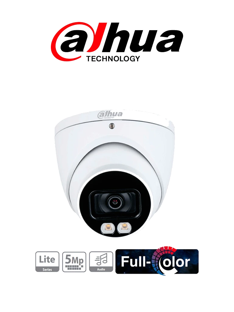 DAHUA HDW1509T-A-LED - CÁMARA DOMO FULL COLOR DE 5 MEGAPIXELES/ LENTE DE 3.6 MM/ MICRÓFONO INTEGRADO/ LEDS PARA 40 METROS/ STARLIGHT/ IP67/ #FULLCOLOR-Domo-DAHUA-Bsai Seguridad & Controles