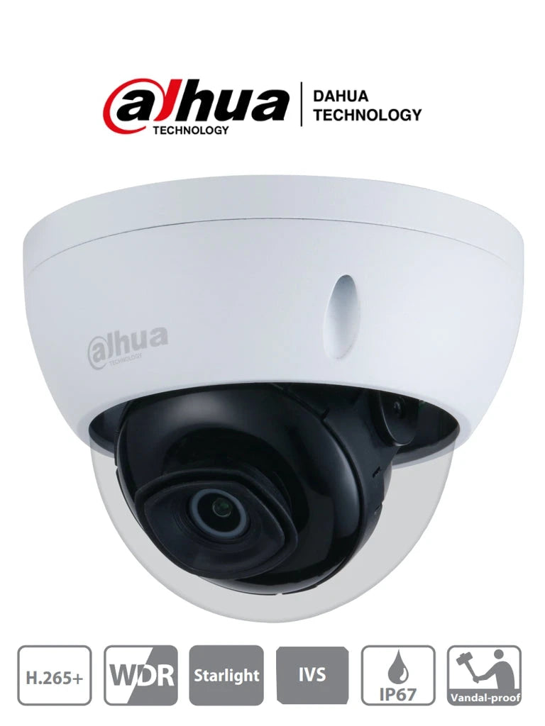DAHUA IPC-HDBW2231E-S-S2 - CÁMARA IP DOMO ANTIVANDÁLICA DE 2 MEGAPIXELES/ LENTE DE 2.8MM/ 106 GRADOS DE APERTURA/ IR 30 MTS/ WDR REAL/ RANURA PARA MICROSD/ IP67/ IK10-Domo-DAHUA-Bsai Seguridad & Controles