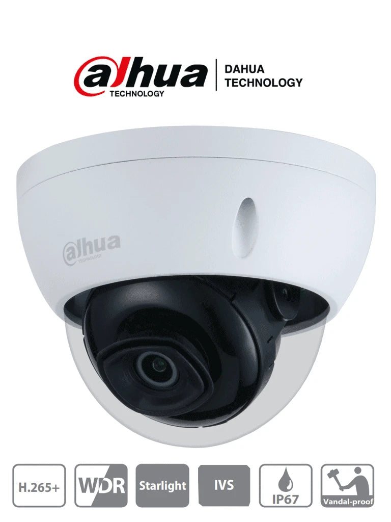 DAHUA IPC-HDBW2431E-S-S2 - CÁMARA IP DOMO ANTIVANDALICA DE 4 MEGAPIXELES/ LENTE DE 2.8MM/ 106 GRADOS DE APERTURA/ IR 30 MTS/ WDR REAL/ RANURA PARA MICROSD/ IP67/ IK10-Cámaras IP-DAHUA-Bsai Seguridad & Controles