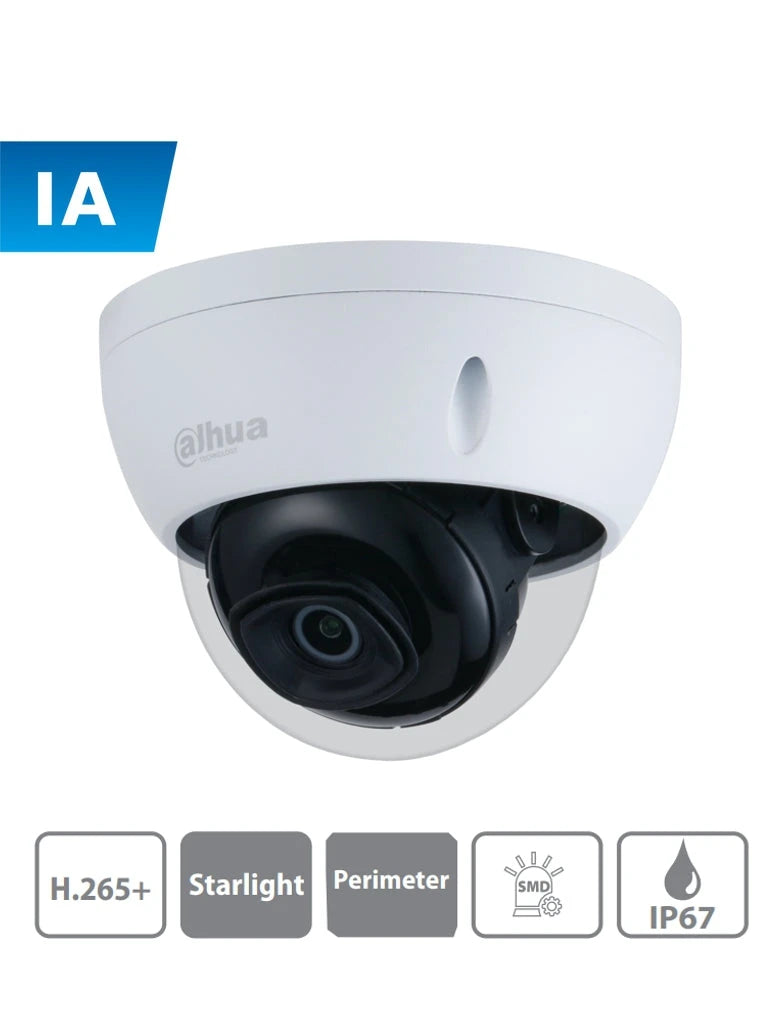 DAHUA IPC-HDBW3441E-AS - CAMARA IP DOMO CON INTELIGENCIA ARTIFICIAL/ 4 MEGAPIXELES/ LENTE DE 2.8MM/ 1 CH DE AUDIO/ WDR/ IR 50 MTS/ SMD/ IP67/ IK10/E&S DE ALARMA/ #PROTECCIÓNPERIMETRAL-Cámaras IP-DAHUA-Bsai Seguridad & Controles