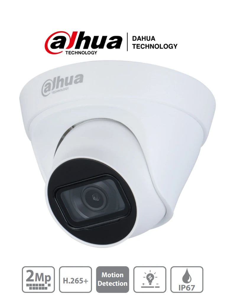 DAHUA IPC-HDW1230T1-S4 - CAMARA IP DOMO DE 2 MP/ H.265+/ 105 GRADOS DE APERTURA/ LENTE DE 2.8MM/ IR DE 30 MTS/ IP67/ DWDR/ 3D DNR/ HLC/ BLC/-Domo-DAHUA-Bsai Seguridad & Controles