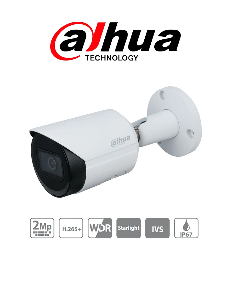 DAHUA IPC-HFW2231S-S-S2 - CAMARA IP BULLET DE 2 MEGAPIXELES/ LENTE DE 2.8MM/ 106 GRADOS DE APERTURA/ 30 MTS DE IR/ STARLIGHT/ WDR REAL 120DB/ RANURA MICROSD/ IP67/POE/ VIDEOANALITICOS CON IVS/ METÁLICA/ #HOTSALE-Cámaras IP-DAHUA-Bsai Seguridad & Controles