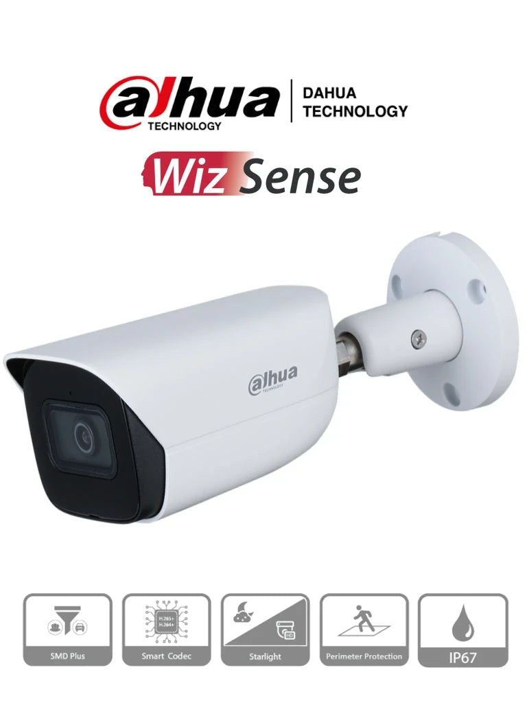 DAHUA IPC-HFW3241E-SA - CAMARA IP BULLET CON INTELIGENCIA ARTIFICIAL/ 2 MEGAPIXELES/ LENTE DE 2.8MM/ MICROFONO INTEGRADO/ WDR/ IR 50 MTS/ SMD/ IP67/ WIZSENSE #PROTECCIÓNPERIMETRAL-Cámaras IP-DAHUA-Bsai Seguridad & Controles