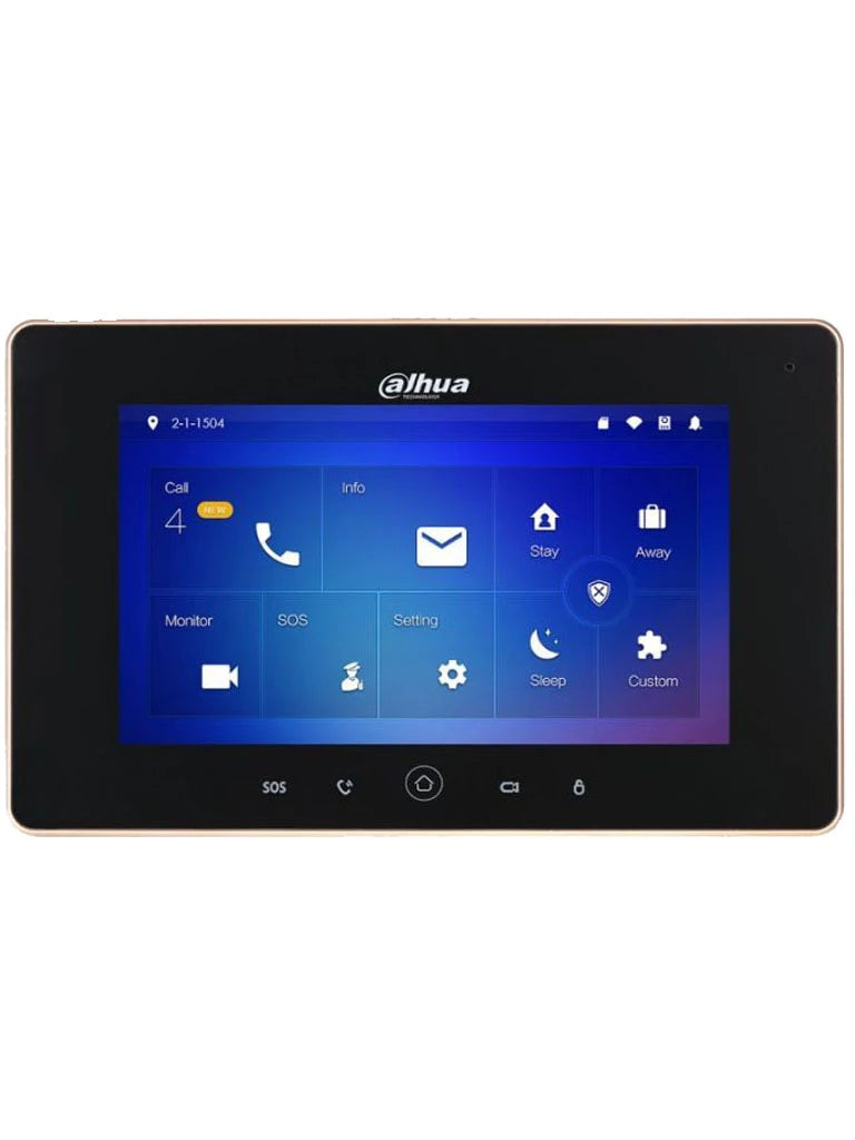 DAHUA VTH5221DS2 - MONITOR IP TOUCH DE 7 PULGADAS / CONEXION WIFI Y ETHERNET / POE 802.3AF / SOPORTA MICROSD HASTA 32GB / 32 CAMARAS IP / HASTA 20 FRENTES DE CALLE-Monitores-DAHUA-Bsai Seguridad & Controles