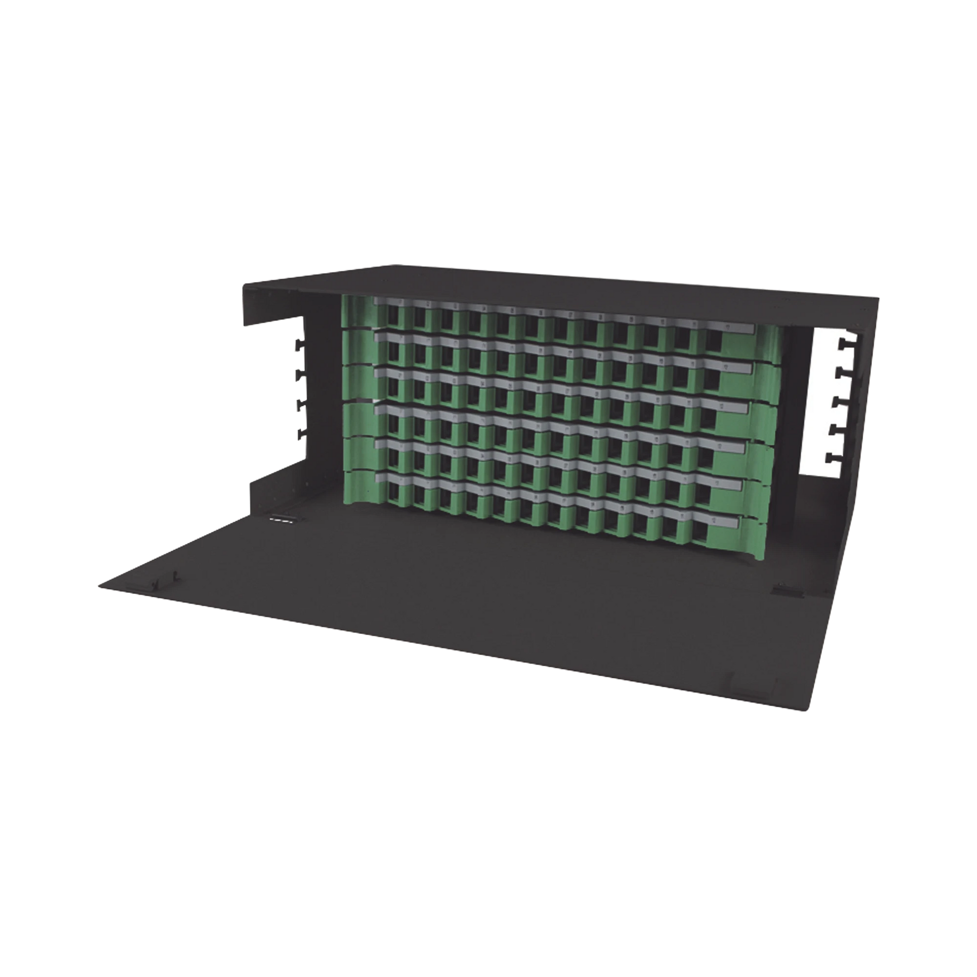DISTRIBUIDOR DE FIBRA OPTICA CON BANDEJAS DESLIZABLES, VACÍO, 19IN, ACEPTA 72 ADAPTADORES "LC DUPLEX" O "LC SIMPLEX" O 72 "SC" SIMPLEX, 4U-Distribuidores de Fibra Optica-LINKEDPRO BY EPCOM-Bsai Seguridad & Controles