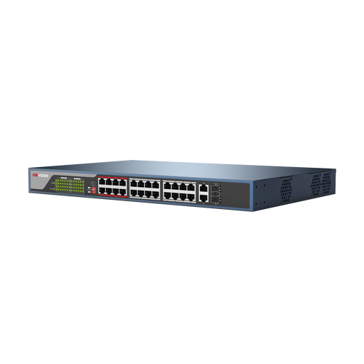 DS-3E03-26PE -- HIKVISION -- al mejor precio $ 7329.00 -- Energia,Networking,Nuevas llegadas,Redes y Audio-Video,Switches PoE,Videovigilancia