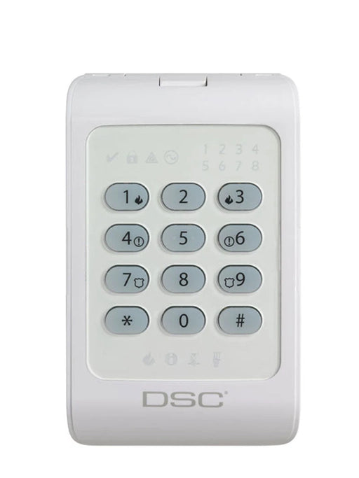 DSC PC1404RKZWH - TECLADO CABLEADO DE LED ADMITE 8 ZONAS COMPATIBLE CON PANEL POWER SERIES-Teclados-DSC-Bsai Seguridad & Controles