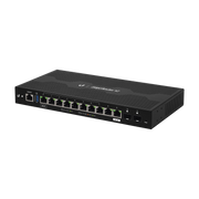 EDGEROUTER 12, CON 10 PUERTOS 10/100/1000 MBPS + 2 PUERTOS SFP, CON FUNCIONES AVANZADAS DE RUTEO-Routers-Firewalls-Balanceadores-UBIQUITI-Bsai Seguridad & Controles