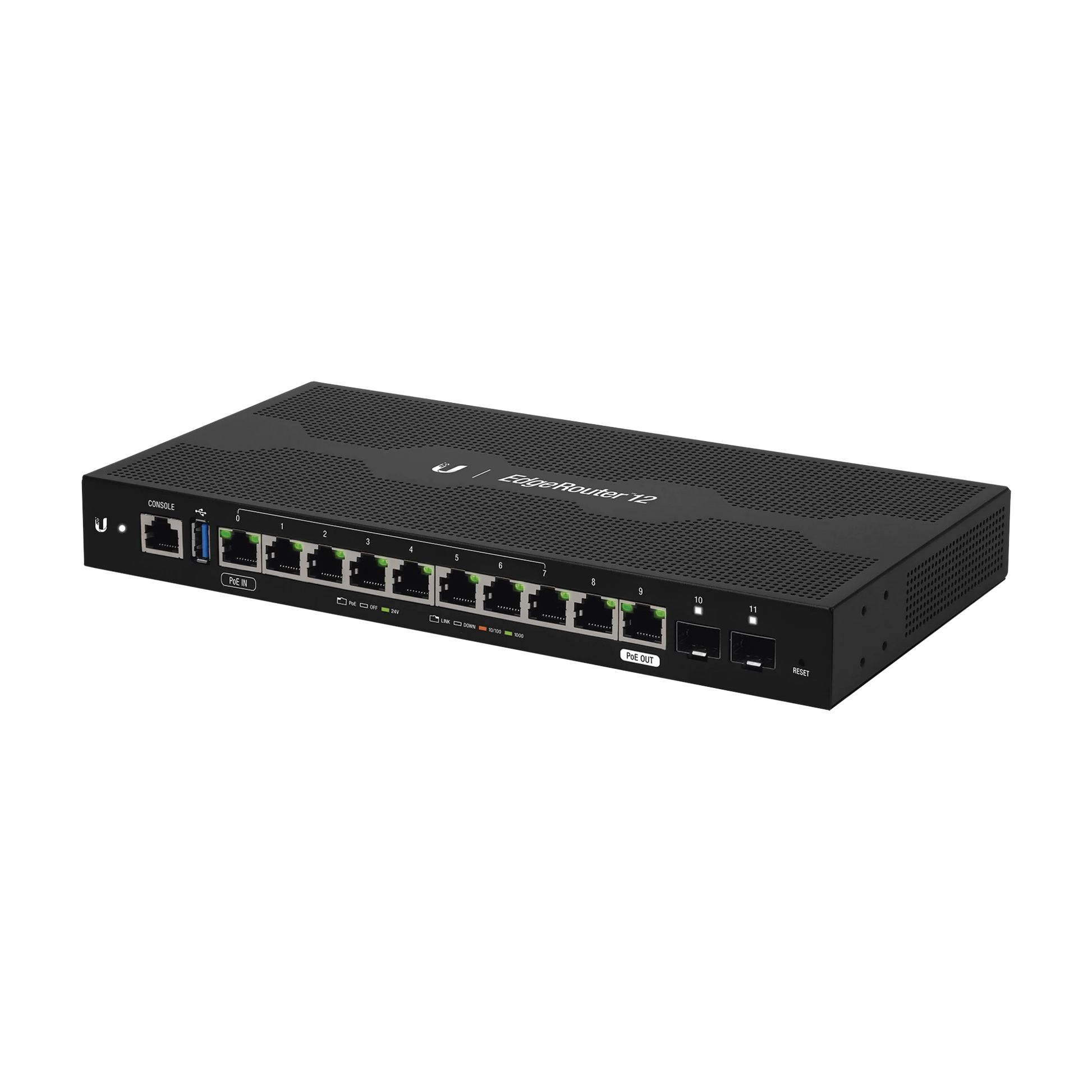 EDGEROUTER 12, CON 10 PUERTOS 10/100/1000 MBPS + 2 PUERTOS SFP, CON FUNCIONES AVANZADAS DE RUTEO-Routers-Firewalls-Balanceadores-UBIQUITI-Bsai Seguridad & Controles