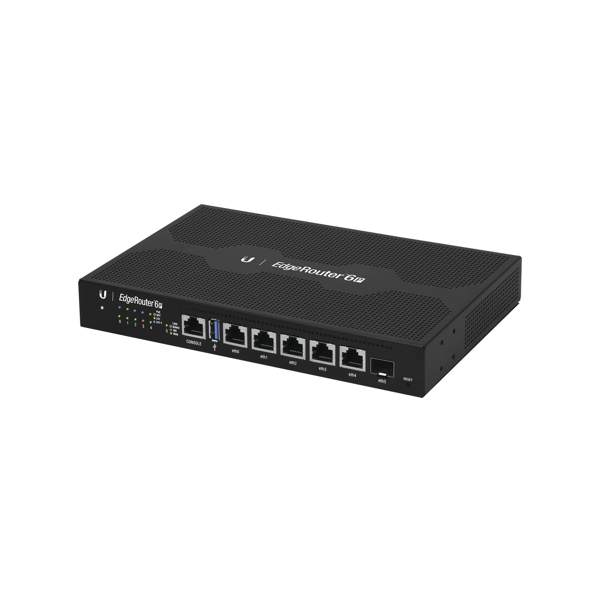 EDGEROUTER 6 POE PASIVO 24 V, CON 5 PUERTOS 10/100/1000 MBPS + 1 PUERTO SFP, CON FUNCIONES AVANZADAS DE RUTEO-Routers-Firewalls-Balanceadores-UBIQUITI-Bsai Seguridad & Controles
