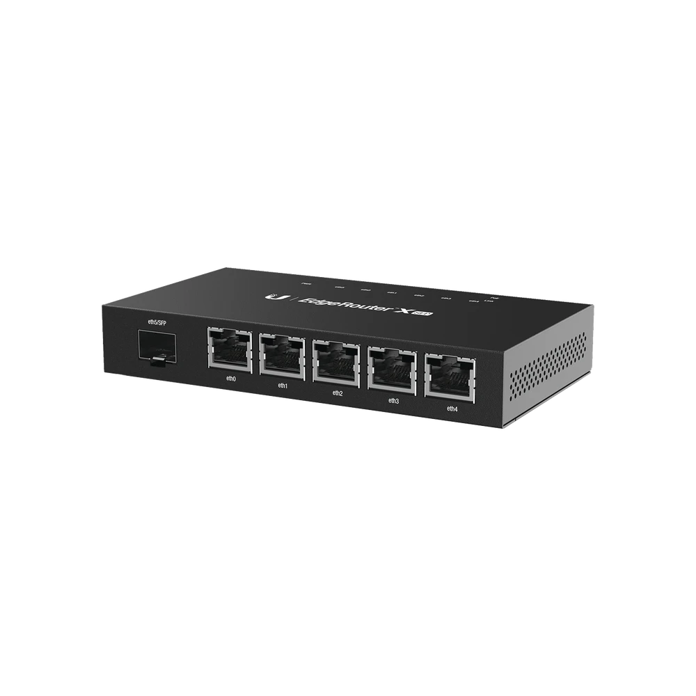 EDGEROUTER X SFP DE 5 PUERTOS GIGABIT + 1 PUERTO SFP CON FUNCIONES AVANZADAS DE RUTEO-Routers-Firewalls-Balanceadores-UBIQUITI-Bsai Seguridad & Controles