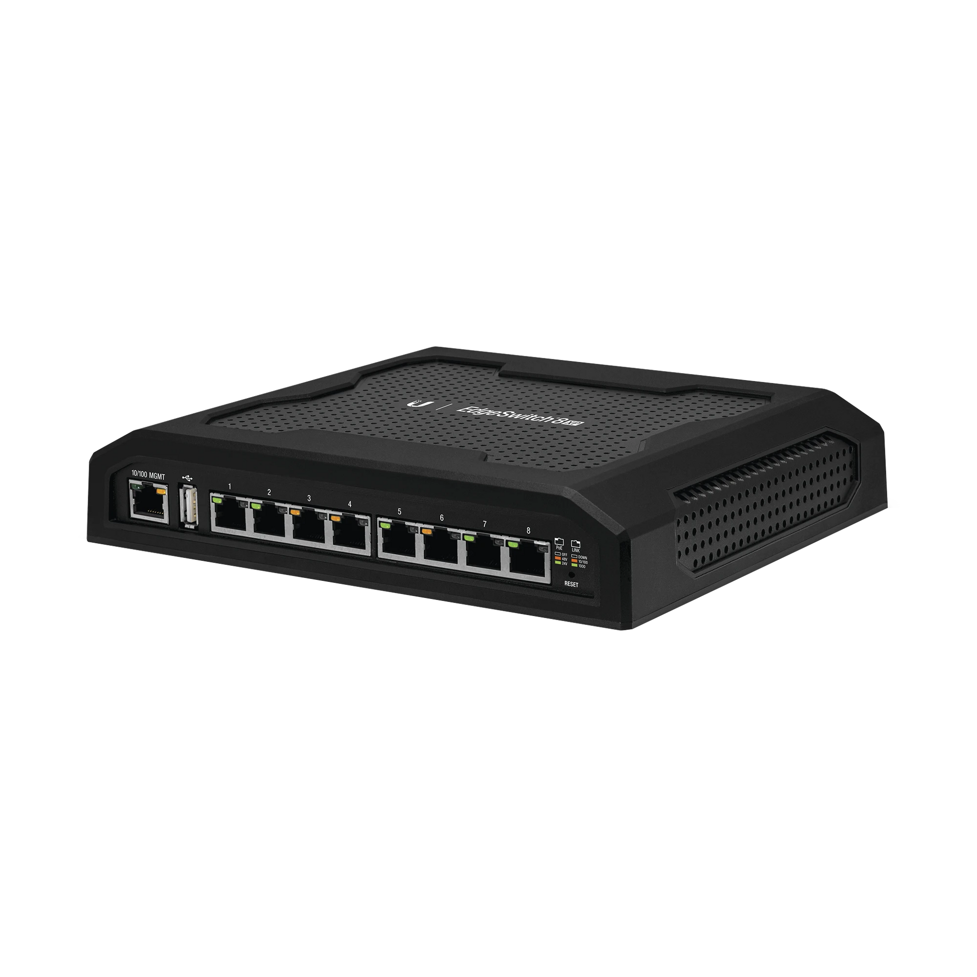 EDGESWITCH 8XP ADMINISTRABLE DE 8 PUERTOS GIGABIT POE PRO DE 24 V PASIVO Y 48 V PASIVO, CON FUNCIONES AVANZADAS DE CAPA 2-Switches PoE-UBIQUITI-Bsai Seguridad & Controles