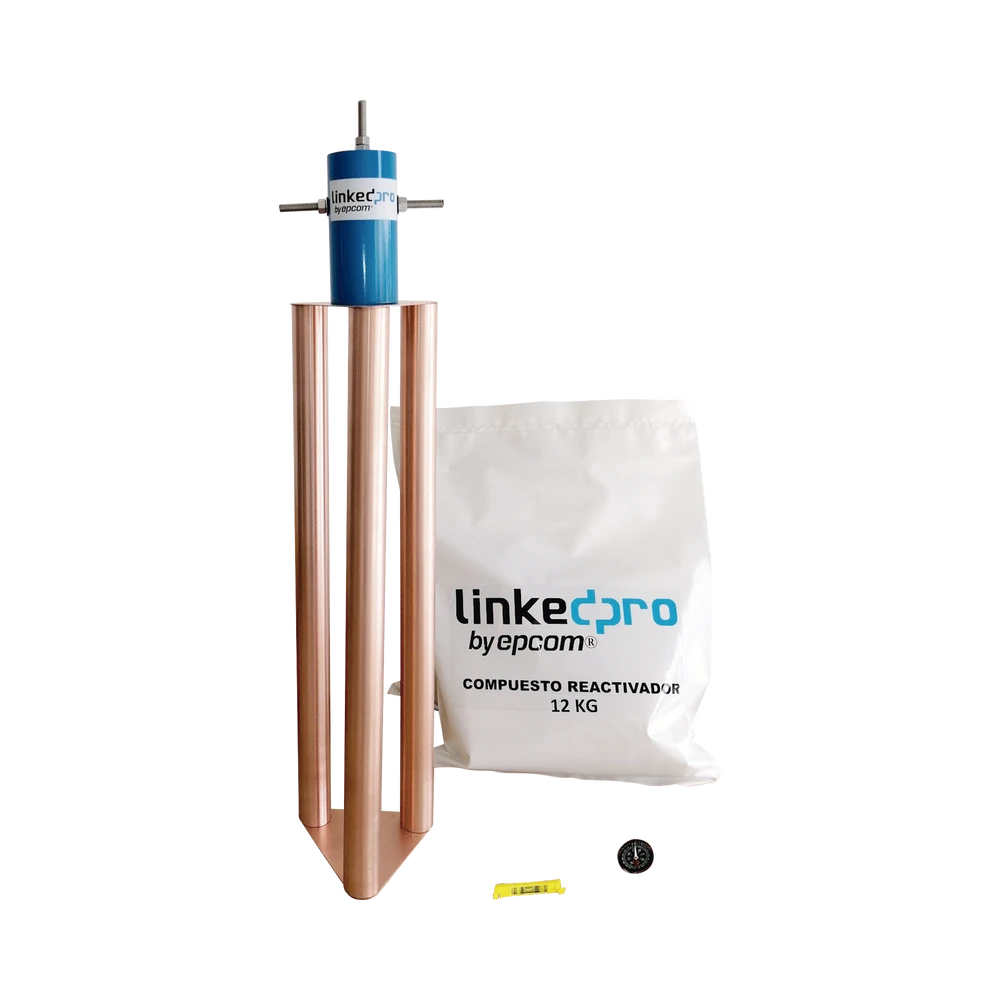 ELECTRODO PARA CORRIENTE MÁXIMA DE 200 AMP. CON COMPUESTO MEJORADOR DE TERRENO-Tierra Física y Pararrayos-LINKEDPRO BY EPCOM-Bsai Seguridad & Controles
