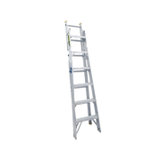 ESCALERA DE ALUMINIO 2 MODOS: TIJERA (1.99M) / EXTENSIBLE (3.98M) DE 13 ESCALONES.-Herramientas-SURTEK-Bsai Seguridad & Controles