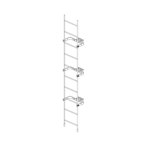 ESCALERA EXTERMA SÓLIDA DE 3 METROS PARA SECCIONES 1 A 12 DE TORRES SUPER TITAN (INCLUYE 3 HERRAJES SUJETADORES).-Torres y Mástiles-TRYLON-Bsai Seguridad & Controles