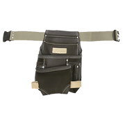 ESTUCHE PORTA HERRAMIENTA DE PIEL ACEITADA CON CINTURÓN, CON 10 BOLSILLOS, MEDIDAS 24.1 X 31.8 CM-Herramientas-URREA-Bsai Seguridad & Controles