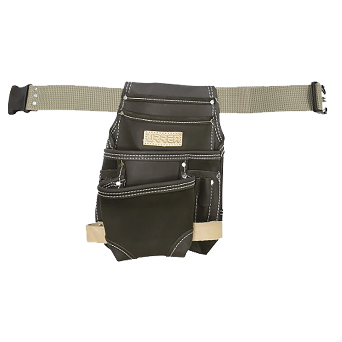 ESTUCHE PORTA HERRAMIENTA DE PIEL ACEITADA CON CINTURÓN, CON 10 BOLSILLOS, MEDIDAS 24.1 X 31.8 CM-Herramientas-URREA-Bsai Seguridad & Controles