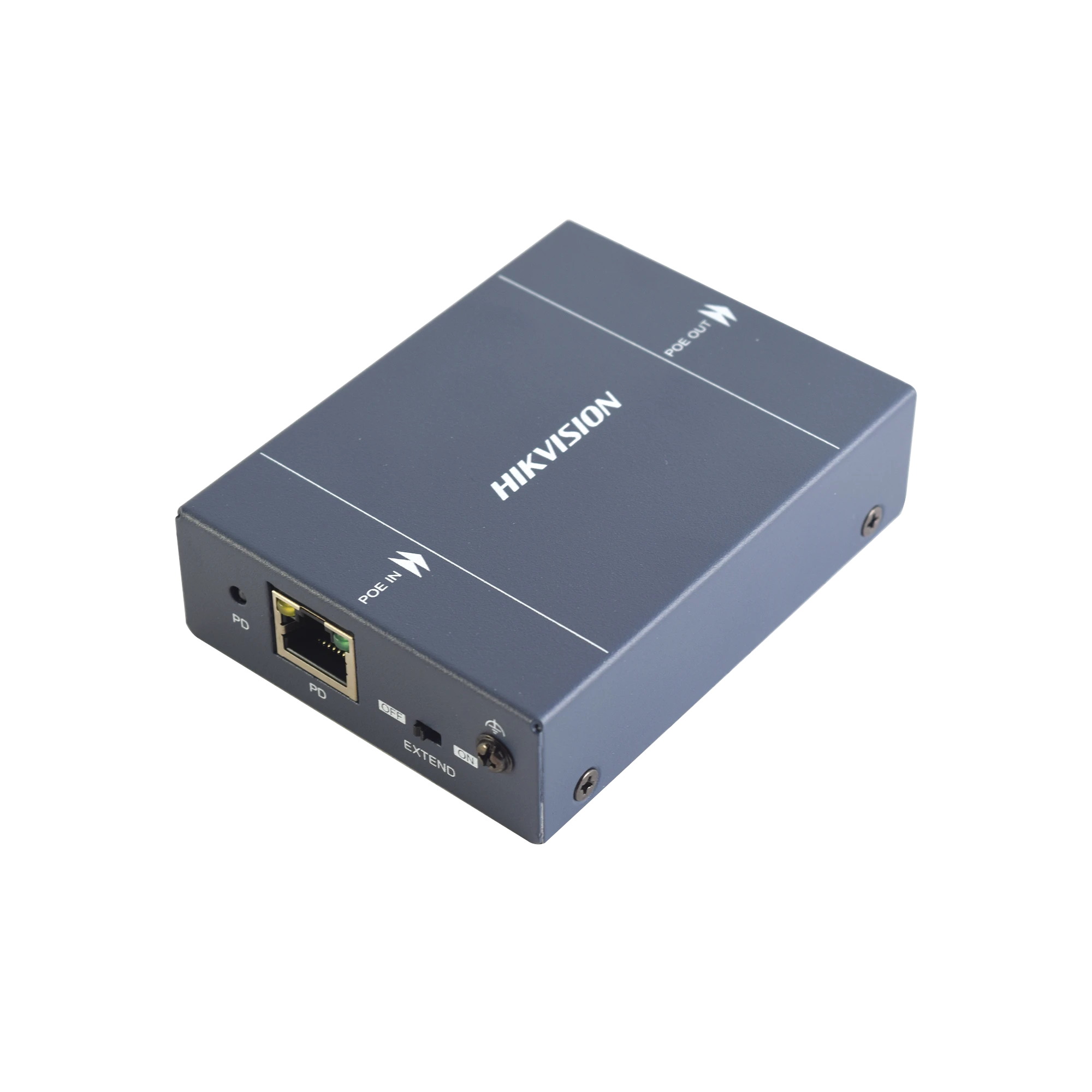 EXTENSOR POE 802.3AF/AT 100 MTS DE 1 PUERTO 10/100 MBPS CON MODO EXTEND PARA 250 MTS Y 500 MTS DE DISTANCIA-Switches PoE-HIKVISION-Bsai Seguridad & Controles
