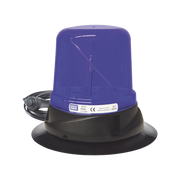 FARO HIBRIDO LED: ROTO LED, 12-24VDC, 125 RPM, MONTAJE DE VACIO-IMAN, AZUL-Estrobos/Giratorias-ECCO-Bsai Seguridad & Controles