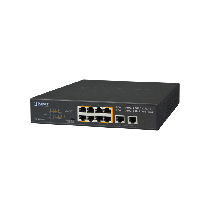 FSD-1008HP -- PLANET -- al mejor precio $ 2051.20 -- Networking,Redes y Audio-Video,Switches PoE