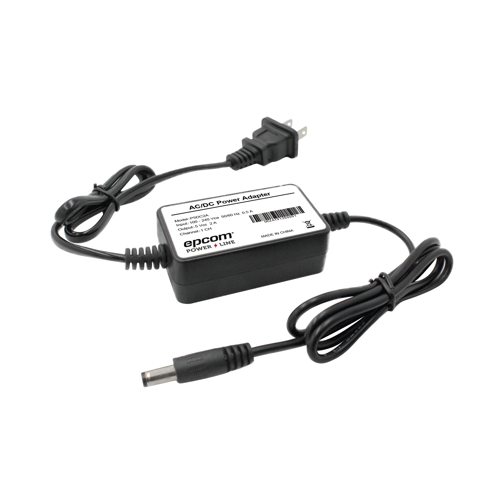 FUENTE DE PODER DE 5 VCD REGULADO @ 2A; UL; VOLTAJE DE ENTRADA DE 100-240 VCA-Fuentes de Alimentación-EPCOM POWERLINE-Bsai Seguridad & Controles