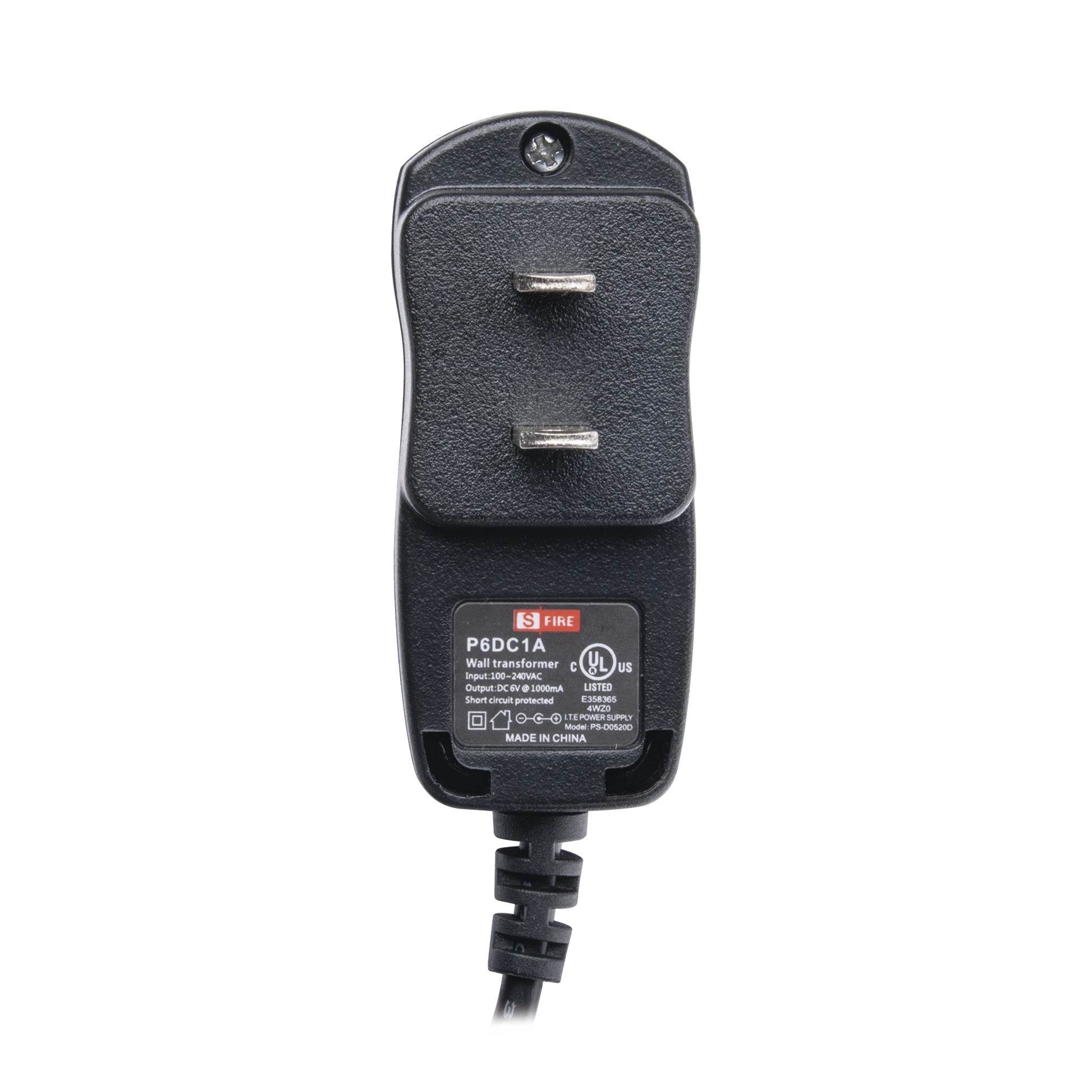 FUENTE DE PODER DE 6 VCD REGULADO @ 1A; UL; VOLTAJE DE ENTRADA DE 100-240 VCA-Fuentes de Alimentación-SFIRE-Bsai Seguridad & Controles