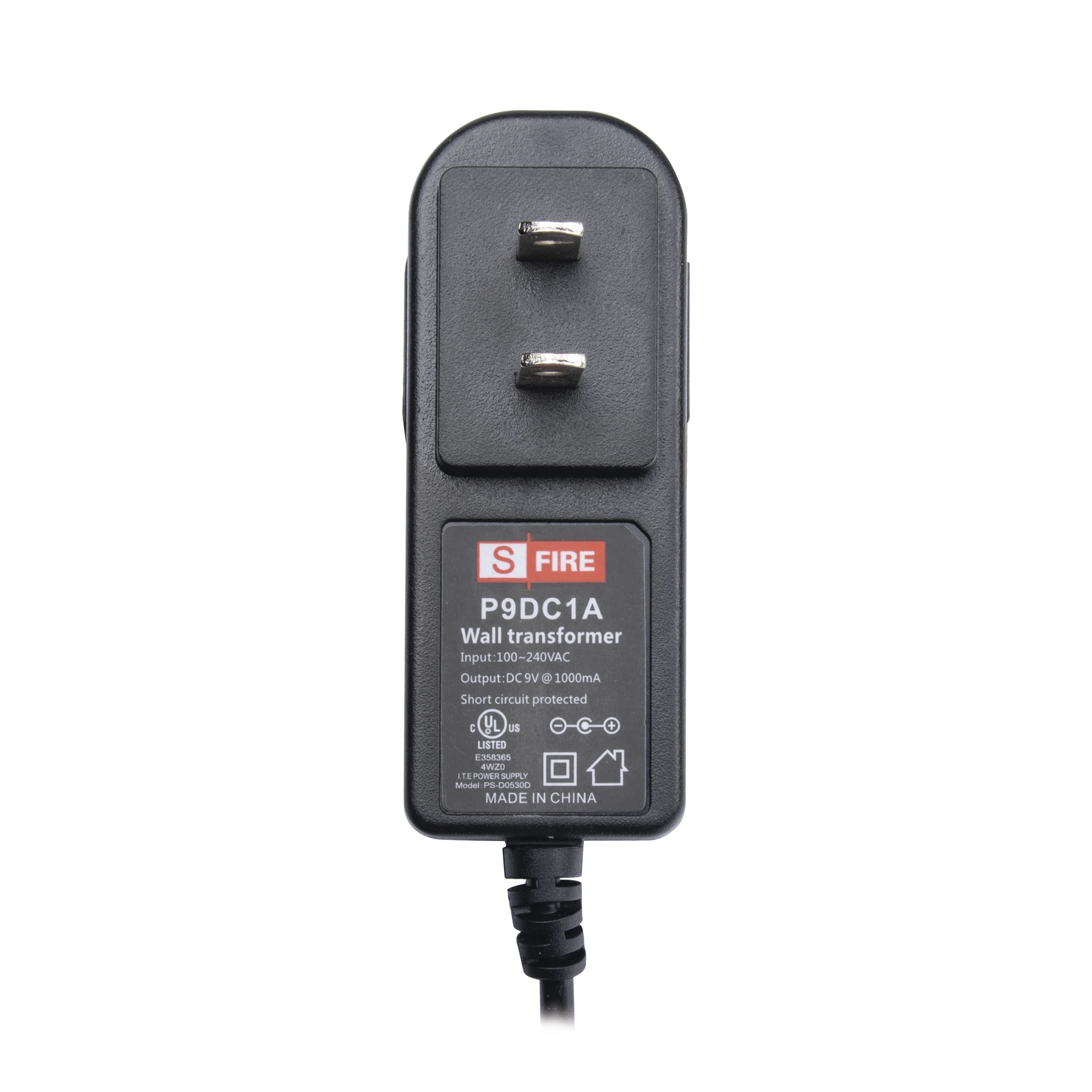 FUENTE DE PODER DE 9 VCD REGULADO @ 1A UL; VOLTAJE DE ENTRADA DE 100-240 VCA-Fuentes de Alimentación-SFIRE-Bsai Seguridad & Controles
