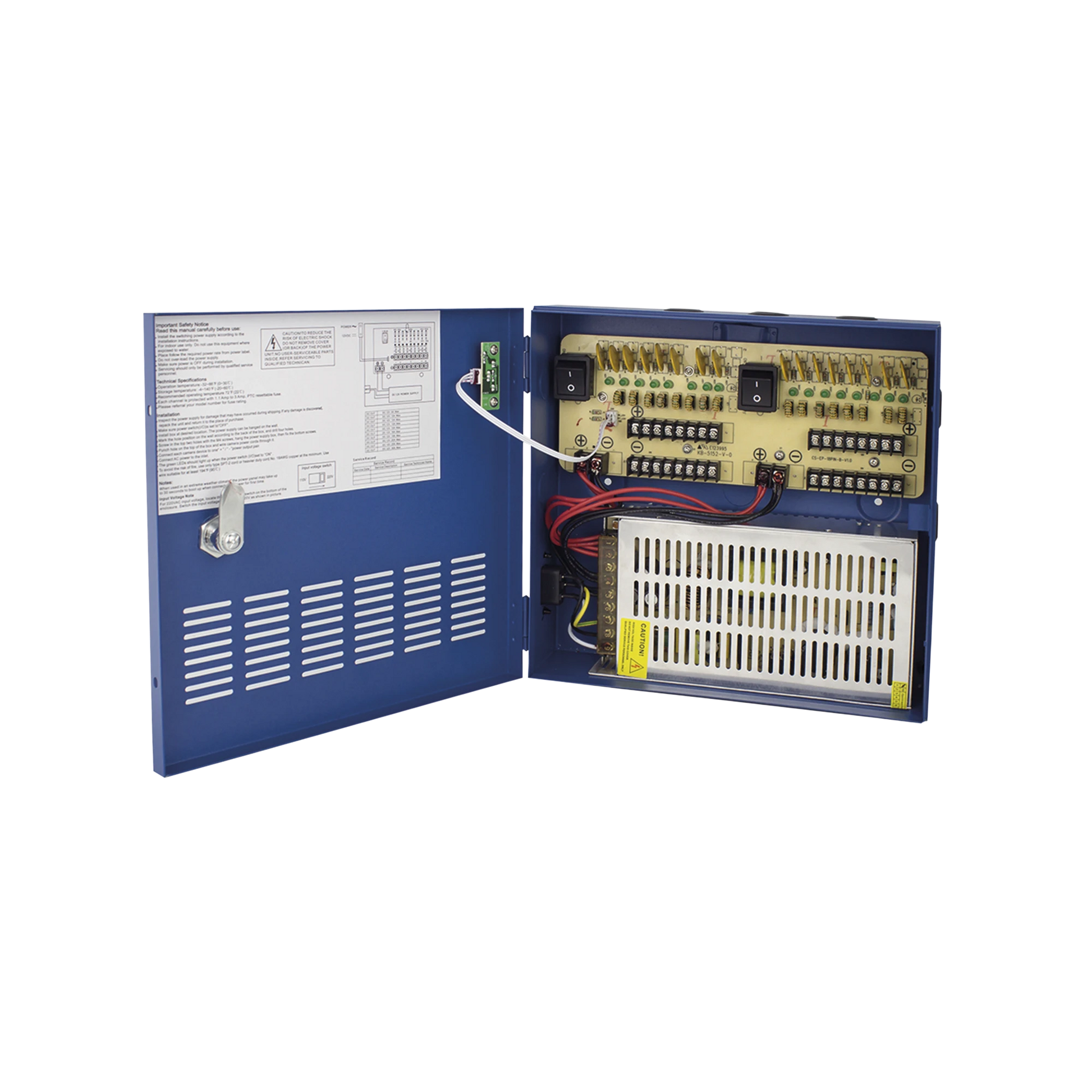 FUENTE DE PODER PROFESIONAL HEAVY DUTY DE 11 - 15 VCD @ 20 AMPER, PARA 16 CÁMARAS, CON VOLTAJE DE ENTRADA DE: 110-220 VCA / COMPATIBLE CON CÁMARAS 4K-Fuentes de Alimentación-EPCOM POWERLINE-Bsai Seguridad & Controles