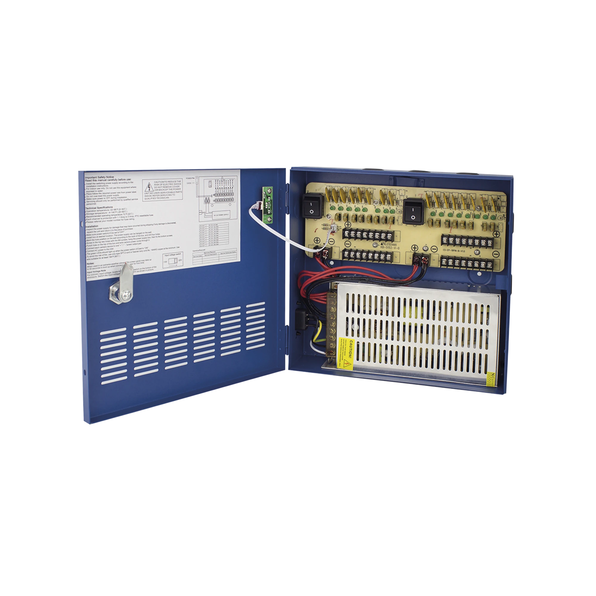 FUENTE DE PODER PROFESIONAL HEAVY DUTY DE 11 - 15 VCD @ 20 AMPER, PARA 16 CÁMARAS, CON VOLTAJE DE ENTRADA DE: 110-220 VCA / COMPATIBLE CON CÁMARAS 4K-Fuentes de Alimentación-EPCOM POWERLINE-Bsai Seguridad & Controles