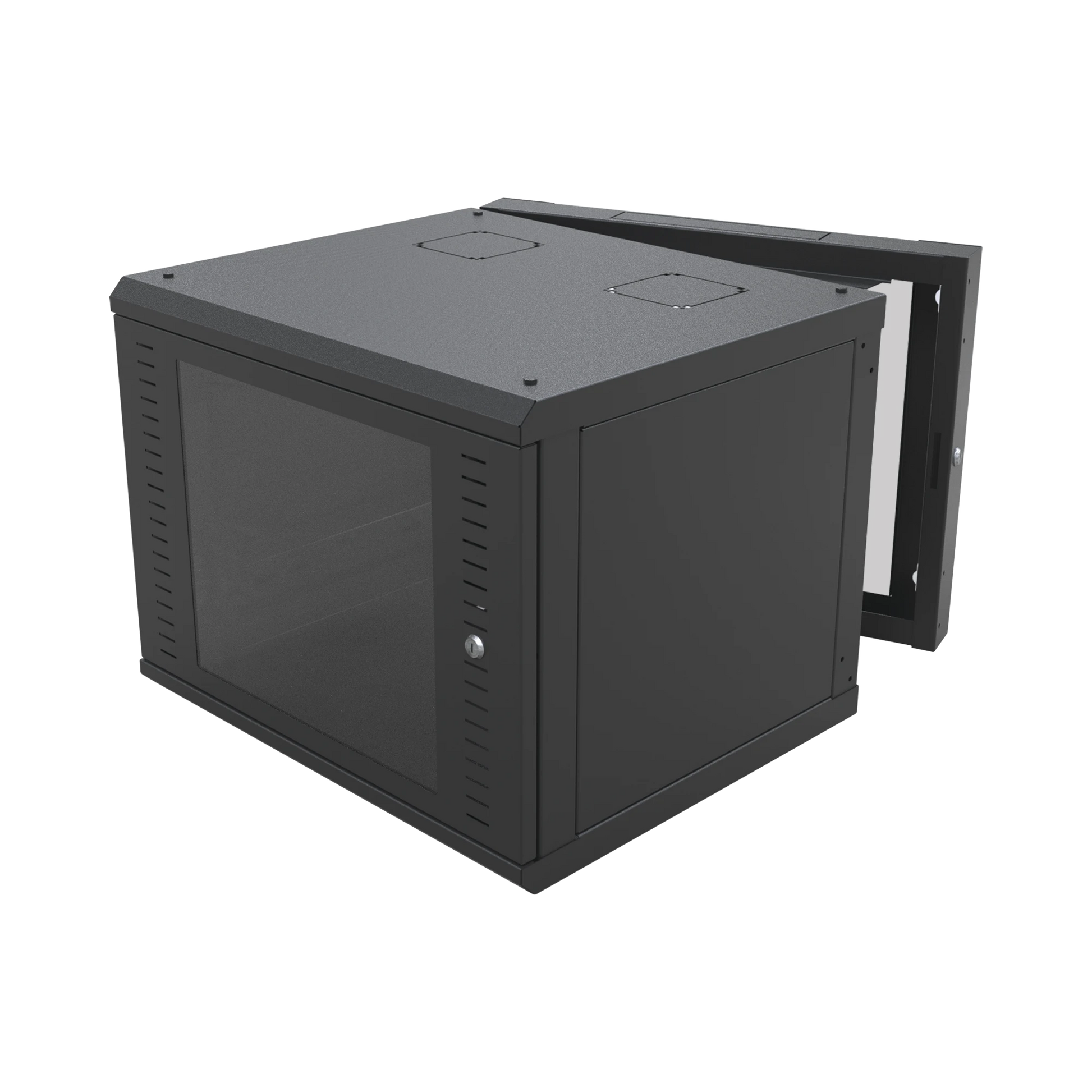 GABINETE ABATIBLE DE PARED (CON MARCO TRASERO) CON RACK 19" DE 12 UNIDADES. VENTANA DE CRISTAL TEMPLADO.-Racks y Gabinetes-LINKEDPRO BY EPCOM-Bsai Seguridad & Controles