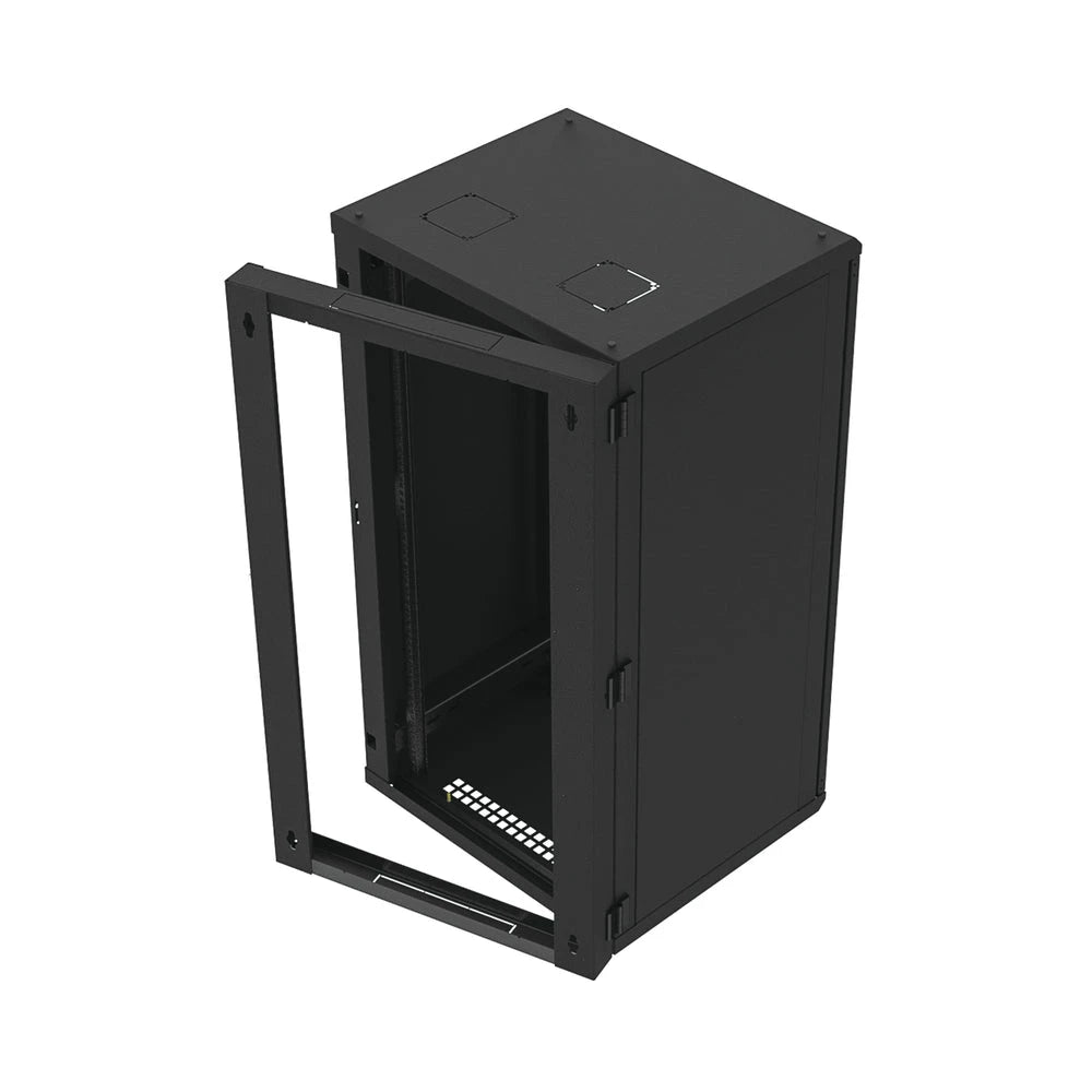 GABINETE ABATIBLE DE PARED (CON MARCO TRASERO) CON RACK 19" DE 24 UNIDADES. VENTANA DE CRISTAL TEMPLADO.-Racks y Gabinetes-LINKEDPRO BY EPCOM-Bsai Seguridad & Controles