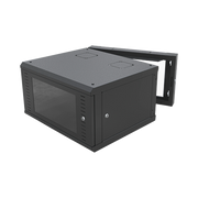 GABINETE ABATIBLE DE PARED (CON MARCO TRASERO) CON RACK 19" DE 6 UNIDADES. VENTANA DE CRISTAL TEMPLADO.-Racks y Gabinetes-LINKEDPRO-Bsai Seguridad & Controles