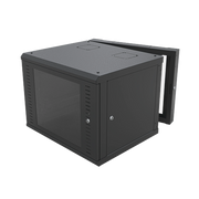 GABINETE ABATIBLE DE PARED (CON MARCO TRASERO) CON RACK 19" DE 9 UNIDADES. VENTANA DE CRISTAL TEMPLADO.-Racks y Gabinetes-LINKEDPRO BY EPCOM-Bsai Seguridad & Controles