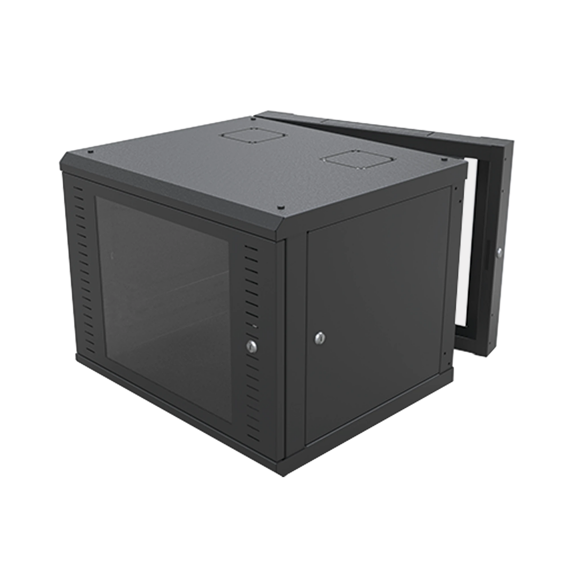 GABINETE ABATIBLE DE PARED (CON MARCO TRASERO) CON RACK 19" DE 9 UNIDADES. VENTANA DE CRISTAL TEMPLADO.-Racks y Gabinetes-LINKEDPRO BY EPCOM-Bsai Seguridad & Controles